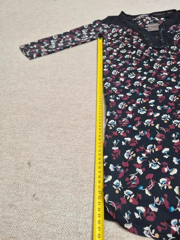 Formul Vestido vintage floral retro negro T36 – photo 6